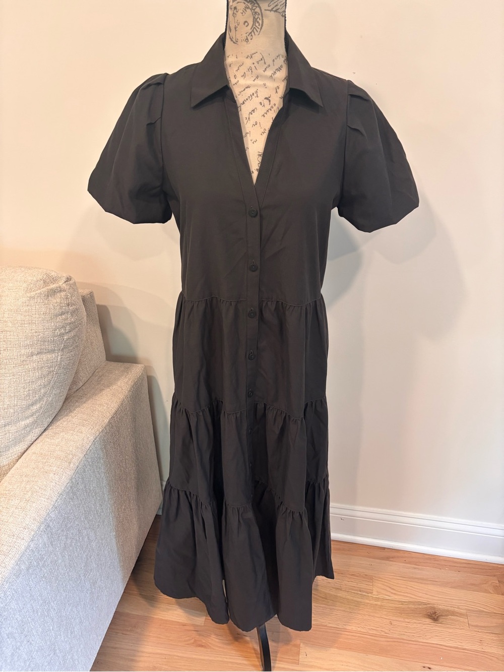 Brochu Walker Havana Dress in Washed Black size small